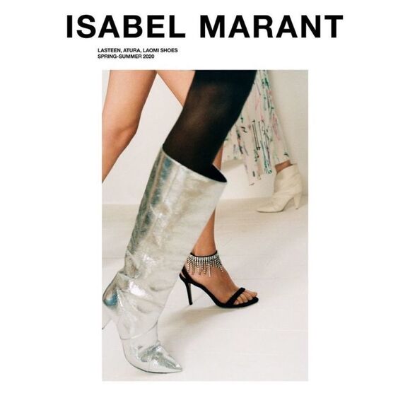 Isabel Marant atura rhinestone fringe suede sandal - Picture 3 of 15